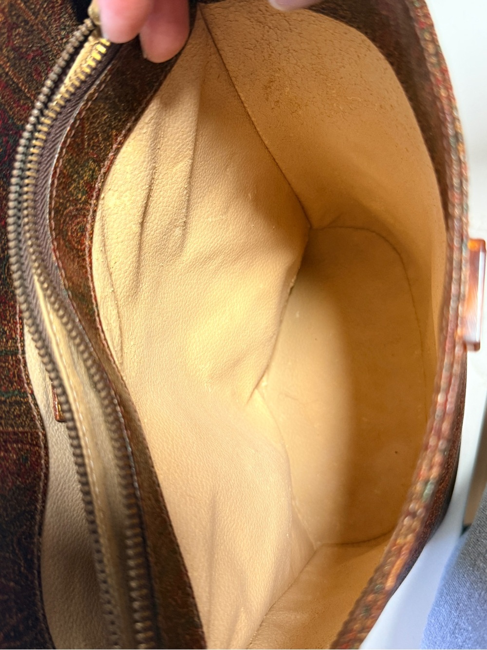 Etro Milano Paisley Bucket Tote with Tortoise Lucite Handles - Picture 14 of 16